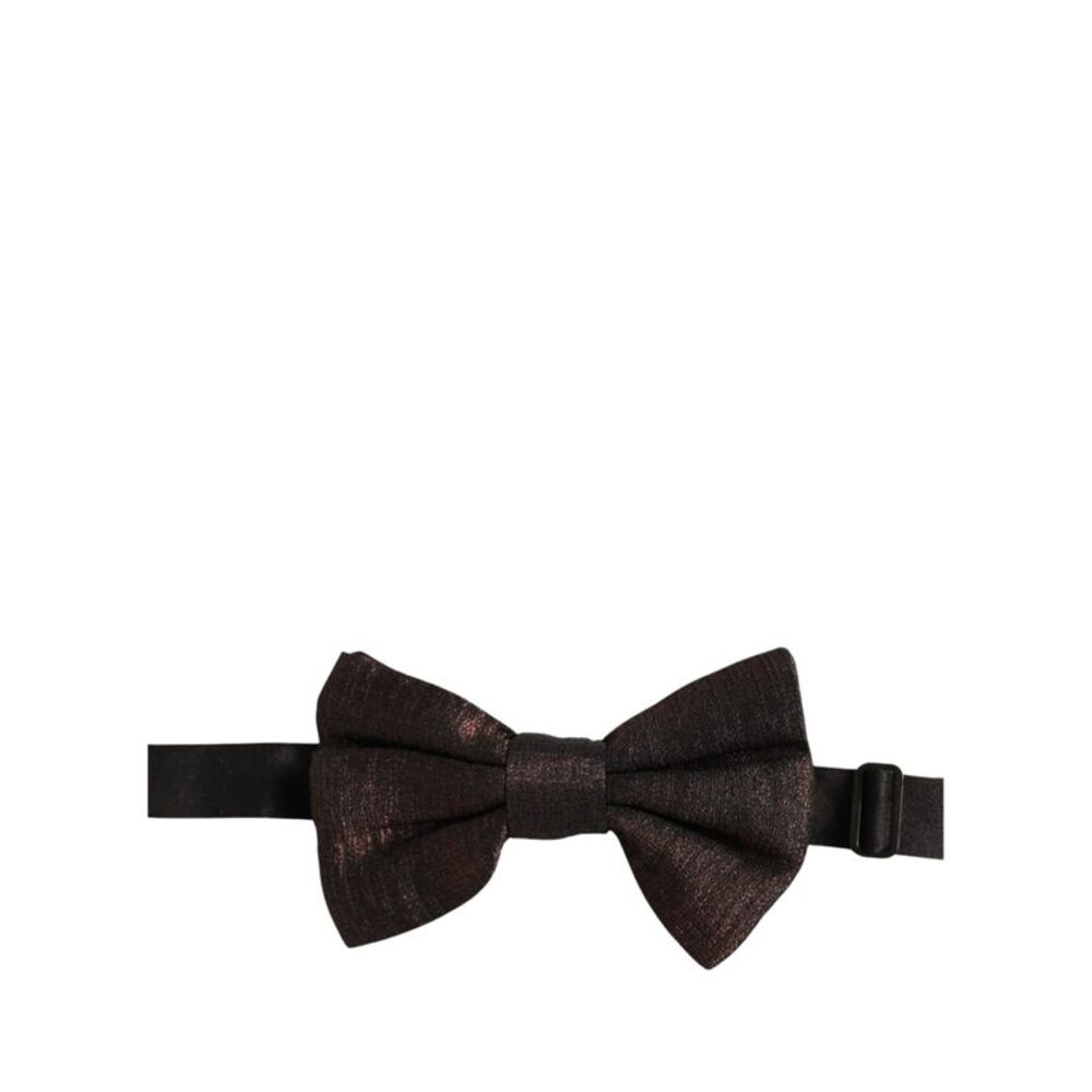 Dolce & Gabbana Men Brown 100% Silk Adjustable Neck Papillon Bow Men's Tie